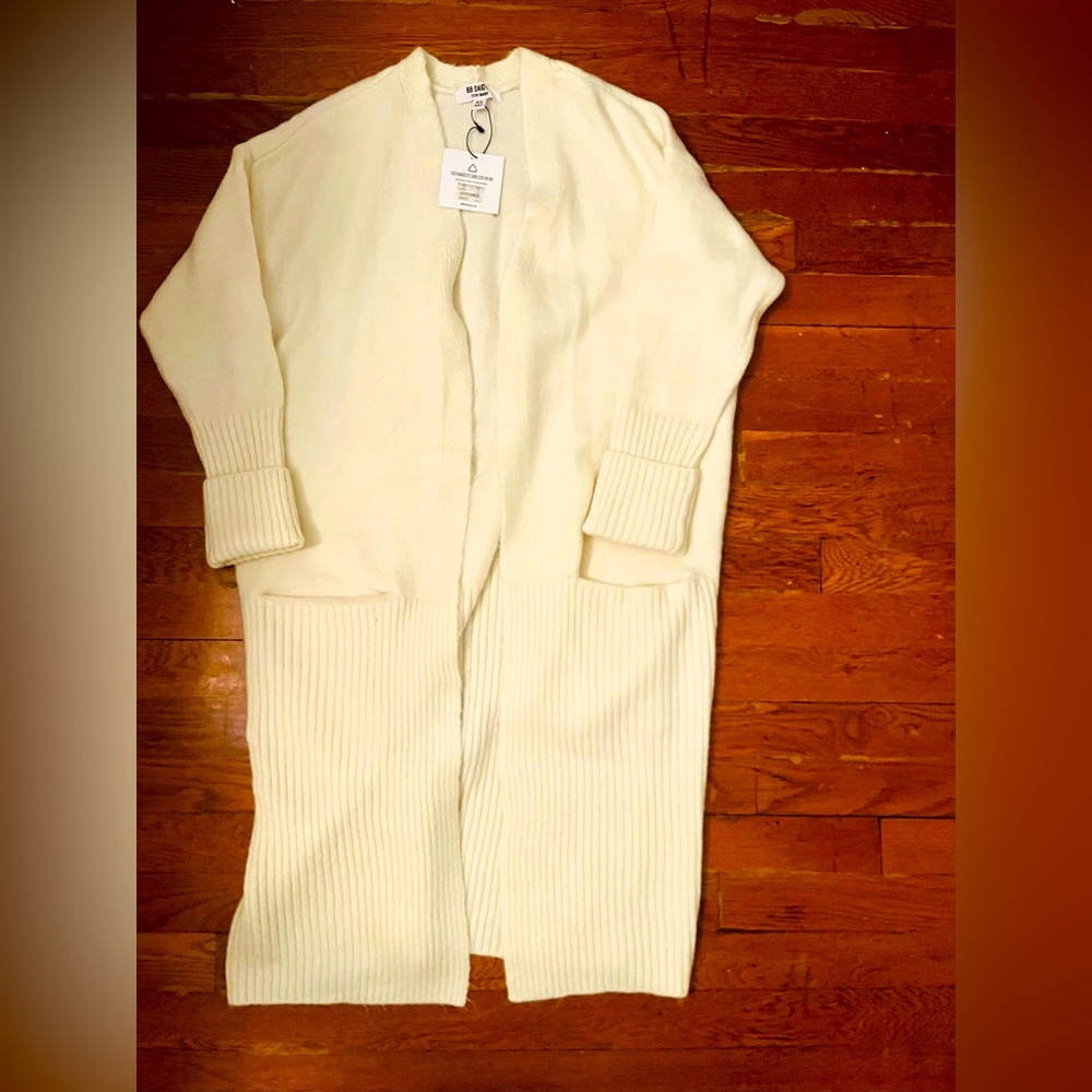 BB Dakota Cream Open-Front Cardigan